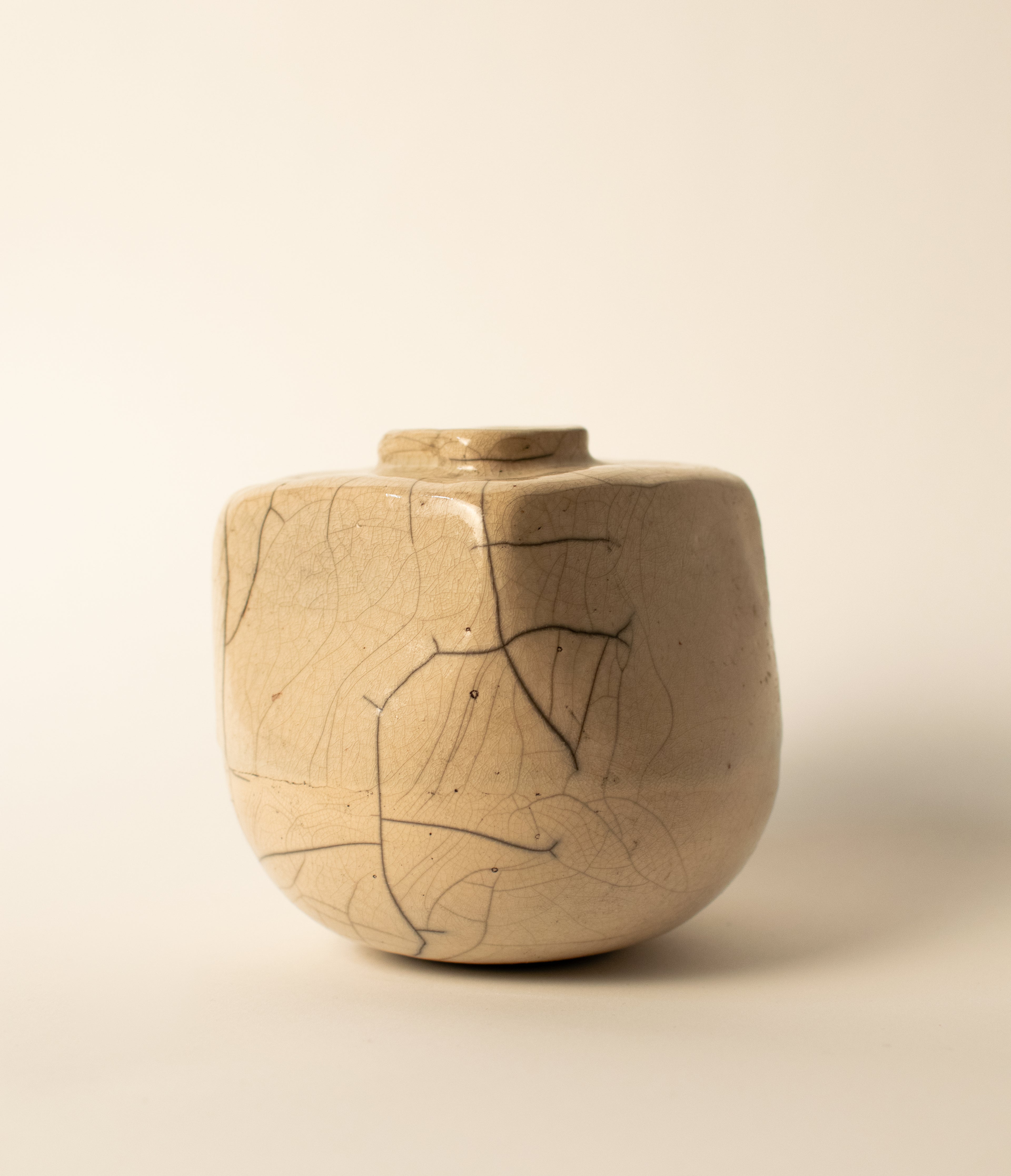 Raku-fired vase