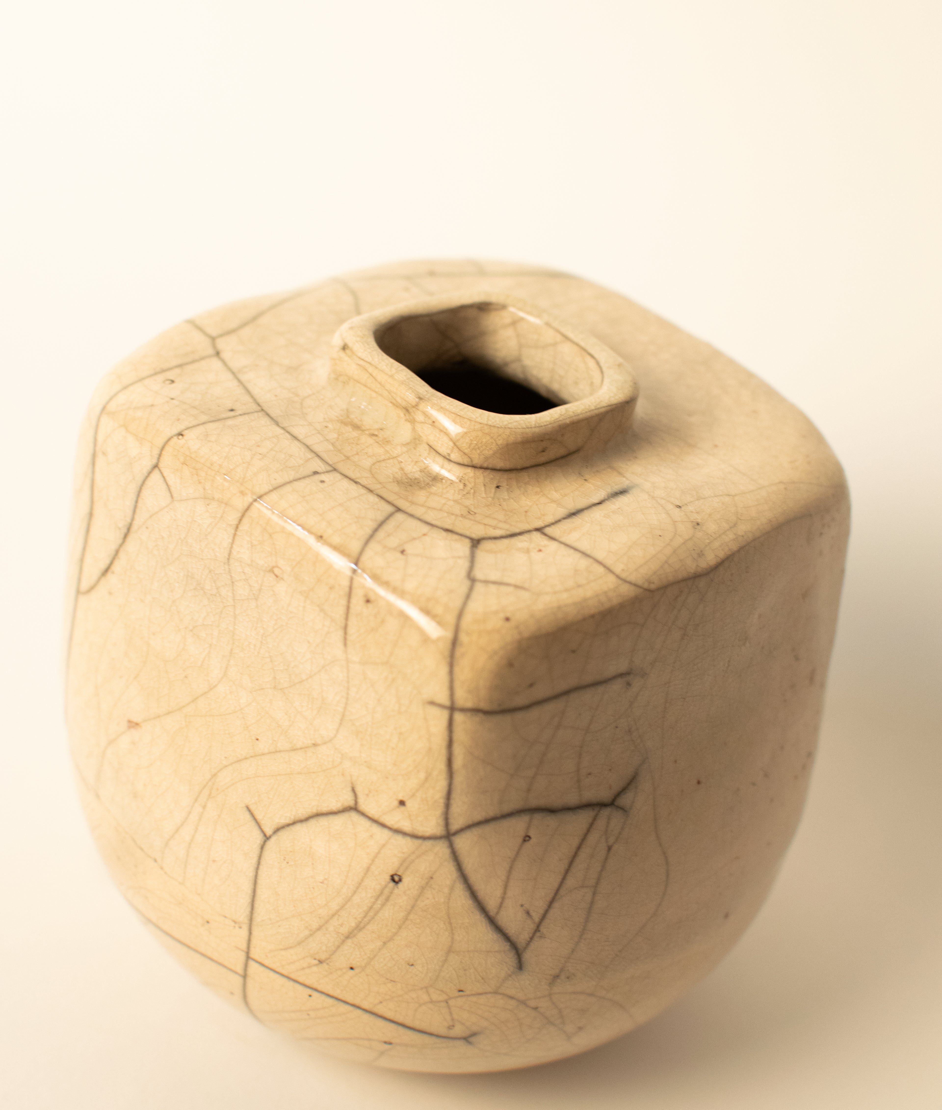 Raku-fired vase
